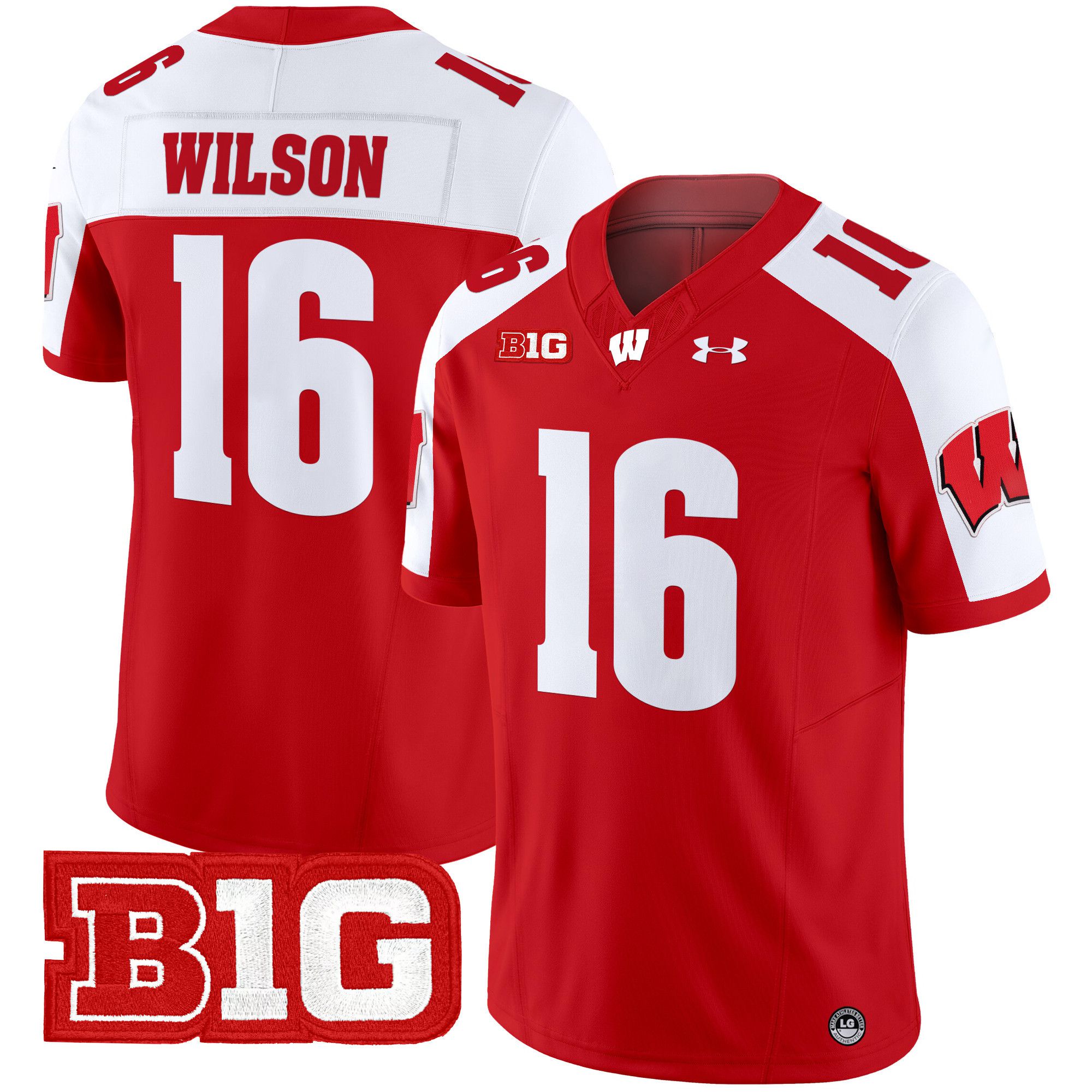 Men Wisconsin Badgers #16 Wilson Red 2024 Vapor Limited NCAA Jersey